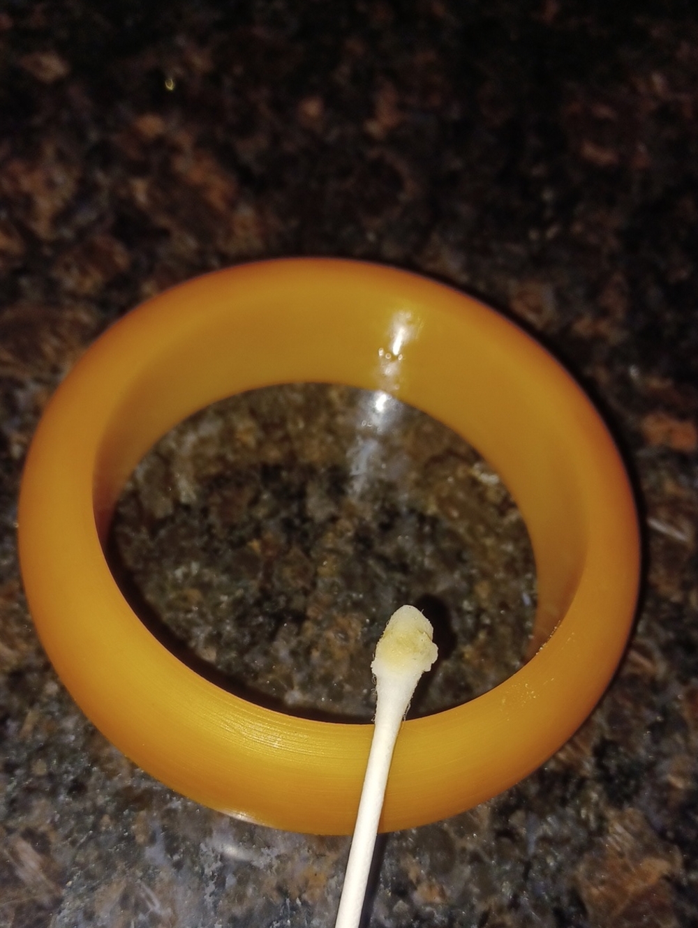 Vintage Thick Domed Butterscotch Bakelite Bangle Bracelet 2.5” Tested 1940s